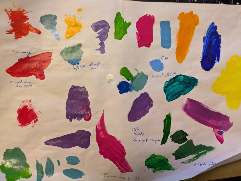 Acrylic test painting